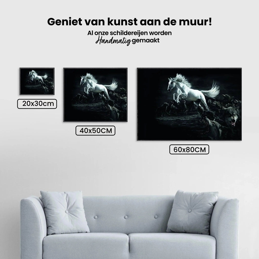 Diamond Painting Avec cheval et loups - SEOS Shop ®