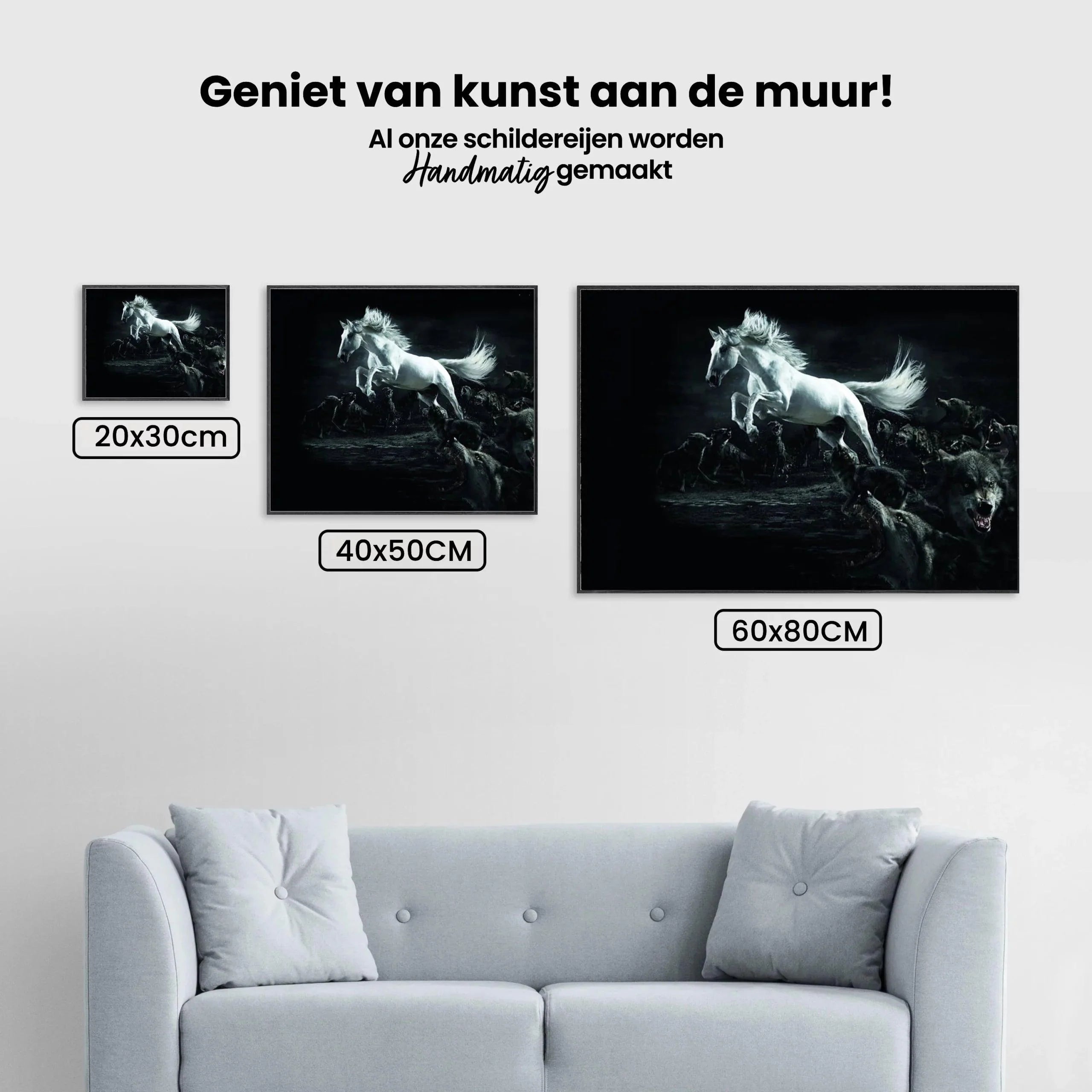 Diamond Painting Avec cheval et loups - SEOS Shop ®