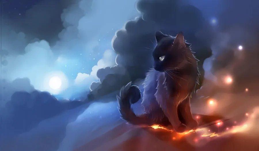 Diamond Painting Chat Noir avec volcan - SEOS Shop ®