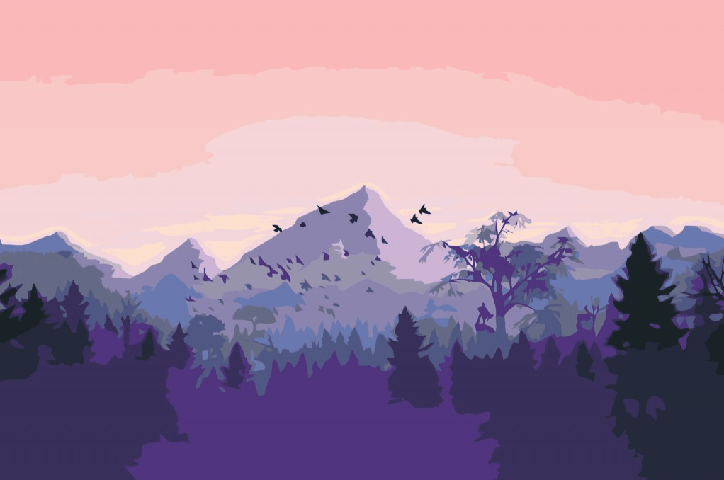 Diamond Painting - Bergen au coucher du soleil - SEOS Shop ®
