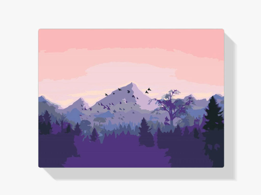 Diamond Painting - Bergen au coucher du soleil - SEOS Shop ®