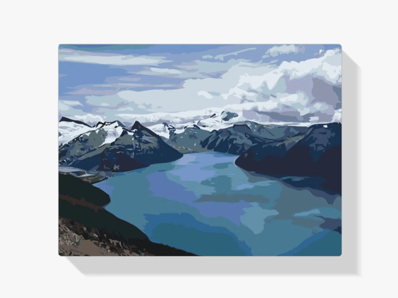 Diamond Painting - Montagnes enneigées au bord du lac - SEOS Shop ®