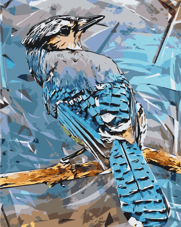 Diamond Painting - Oiseau geai bleu - SEOS®