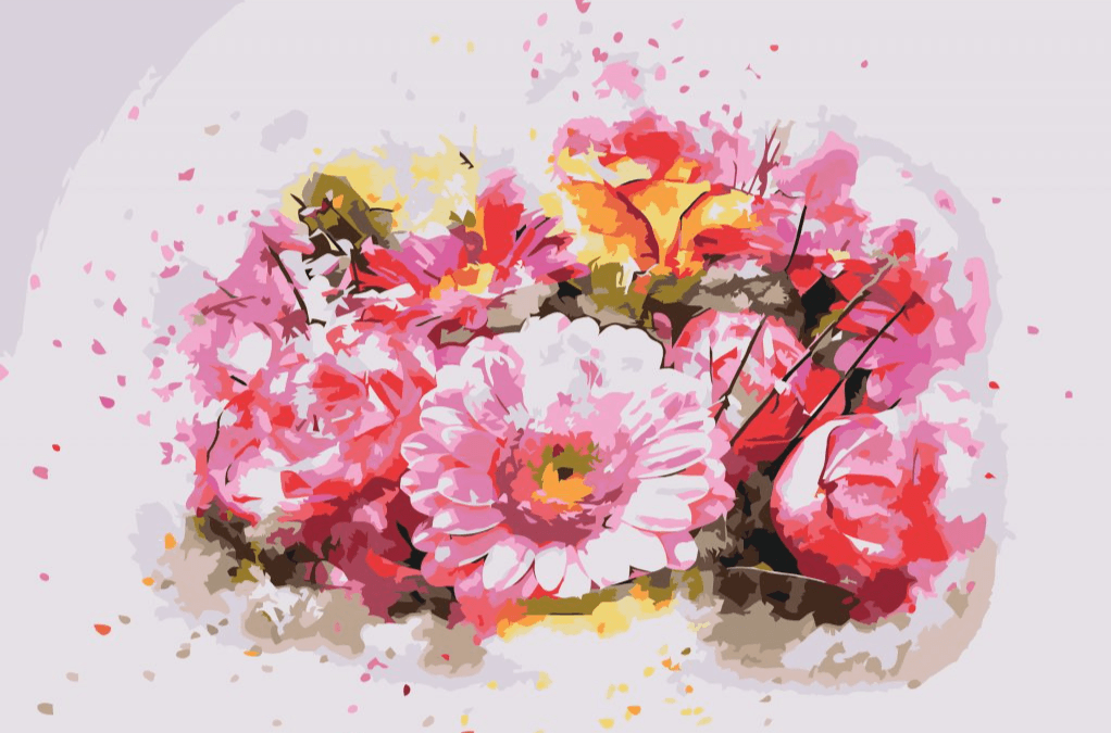 Diamond Painting - Bouquet de fleurs roses - SEOS Shop ®
