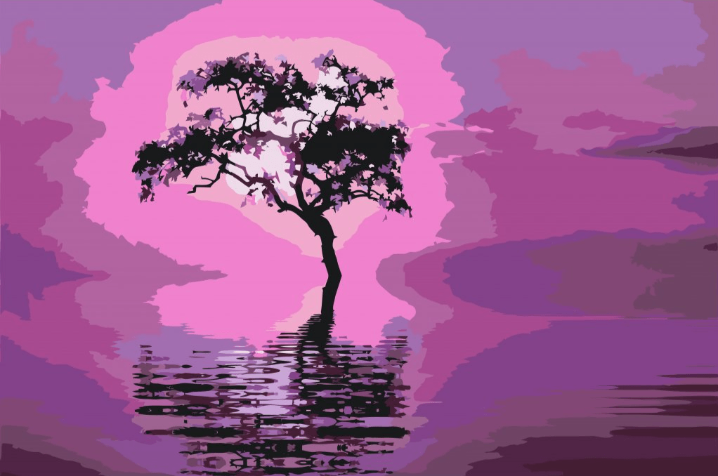 Diamond Painting - Boom au milieu du lac - SEOS Shop ®