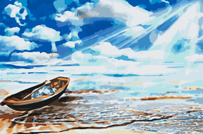 Diamond Painting - Bateau au bord de la mer - SEOS Shop ®