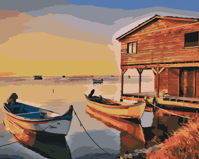 Diamond Painting - Bateaux et cabanes en bois - SEOS Shop ®