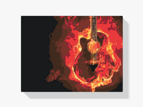 Diamond Painting - Guitare en feu - SEOS Shop ®