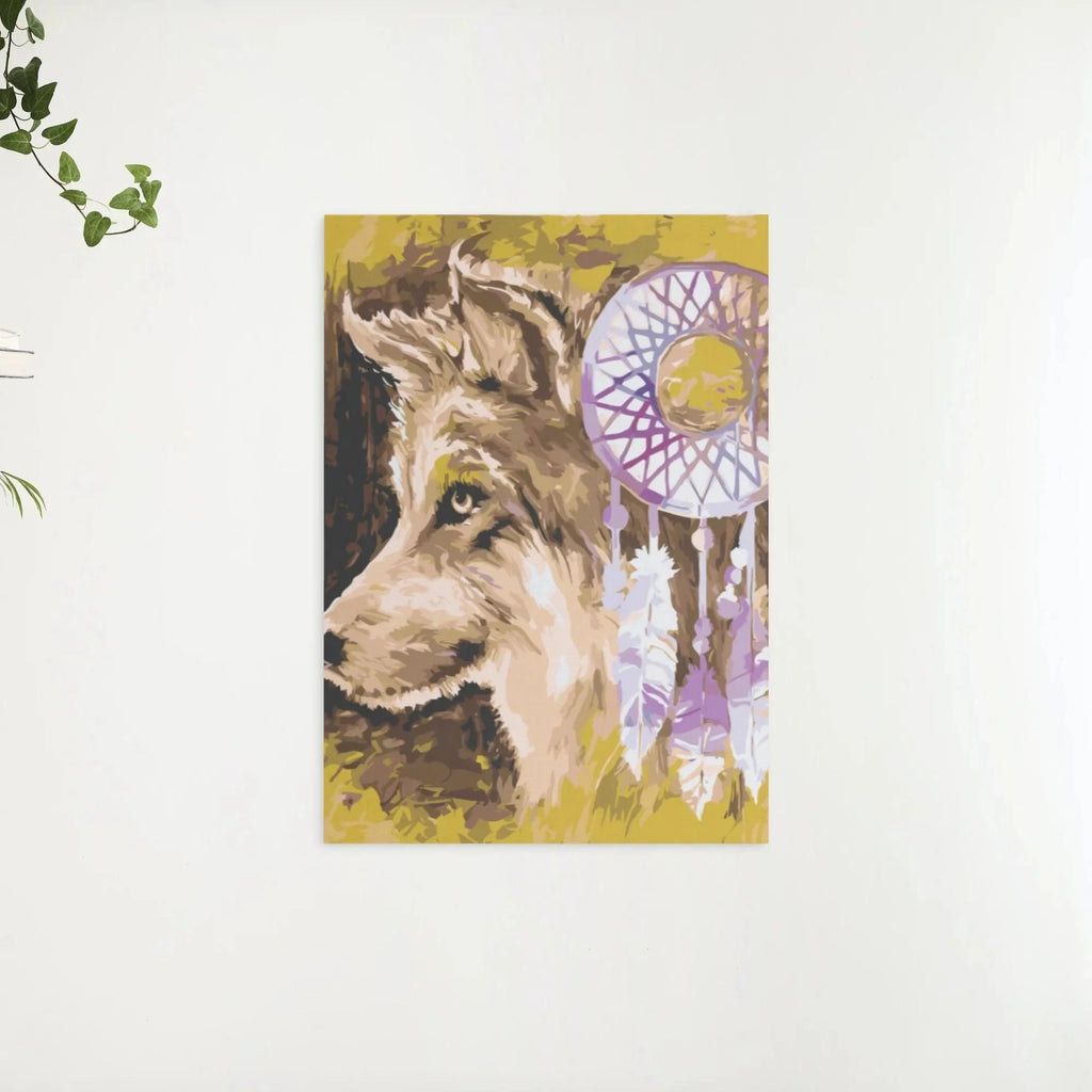 Diamond Painting - Le loup et le attrape-rêves - SEOS®