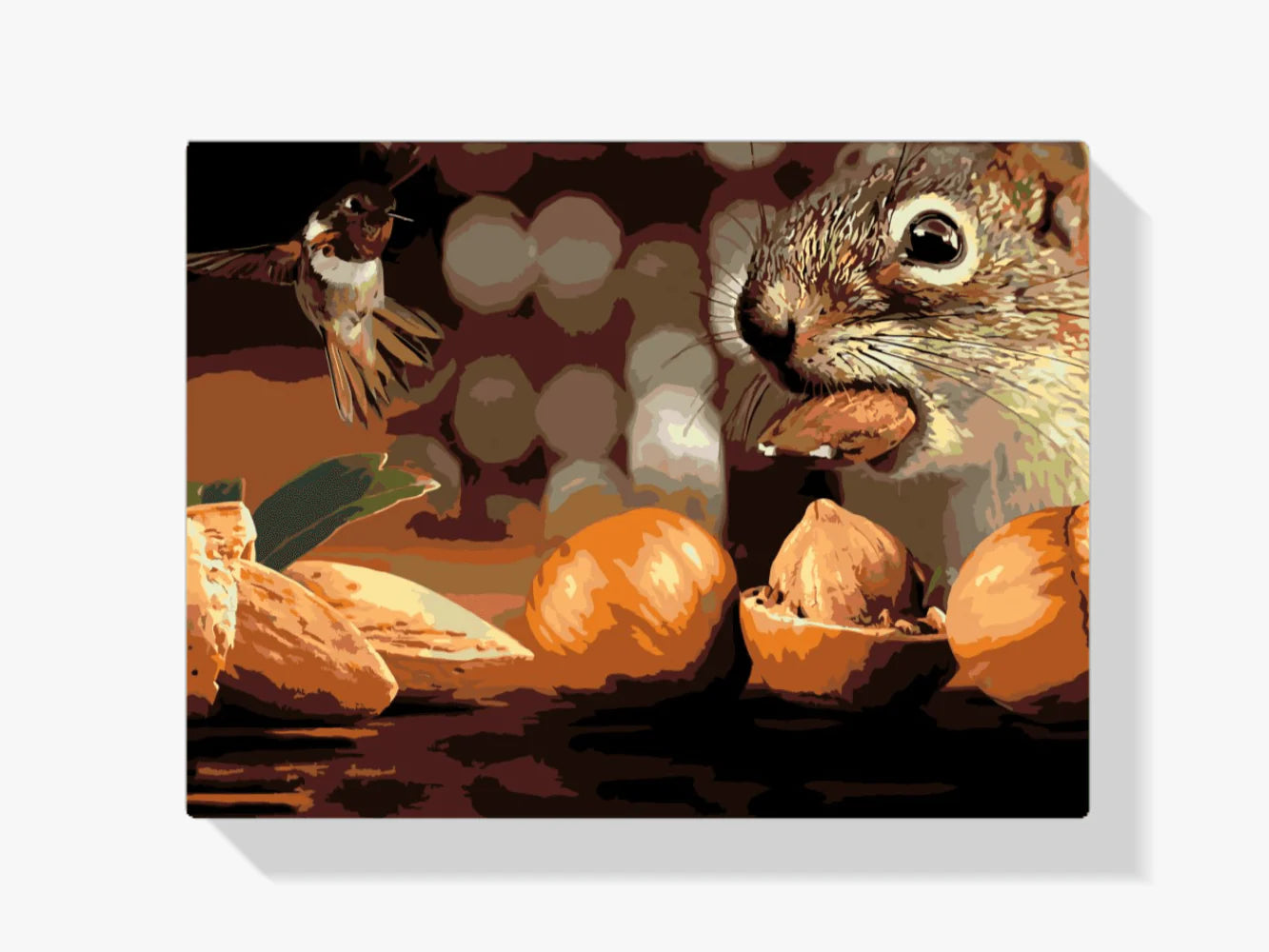 Diamond Painting - Écureuil et oiseau - SEOS®