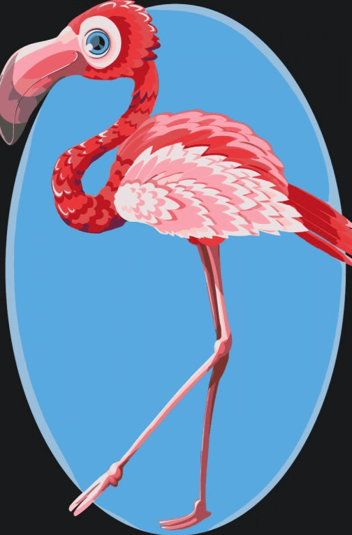 Diamond Painting - Un flamant rose avec ses affaires - SEOS®