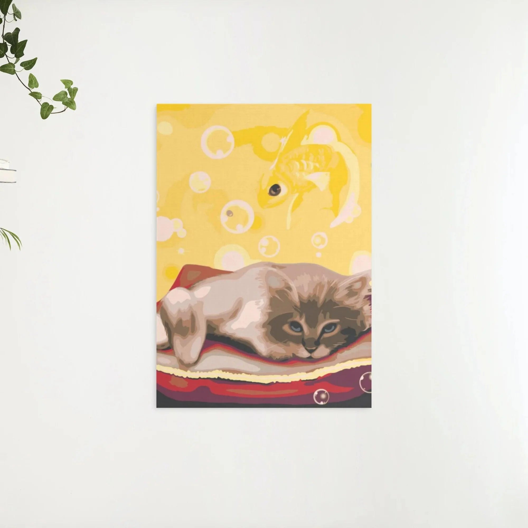 Diamond Painting - Un chat qui rêve d'un poisson - SEOS®