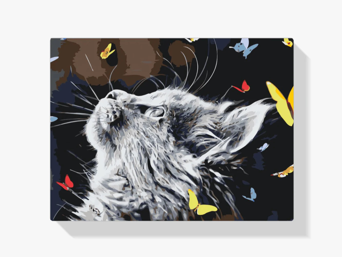 Diamond Painting - Un chat entre les papillons - SEOS®