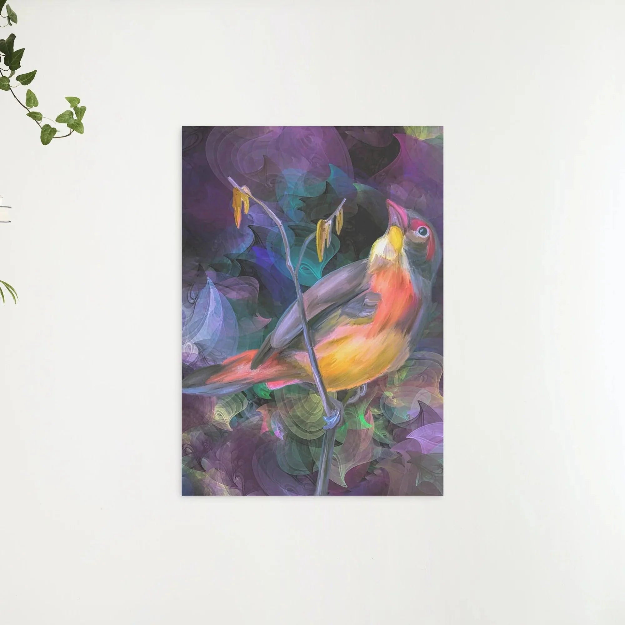 Diamond Painting - Un oiseau dans un environnement coloré - SEOS®