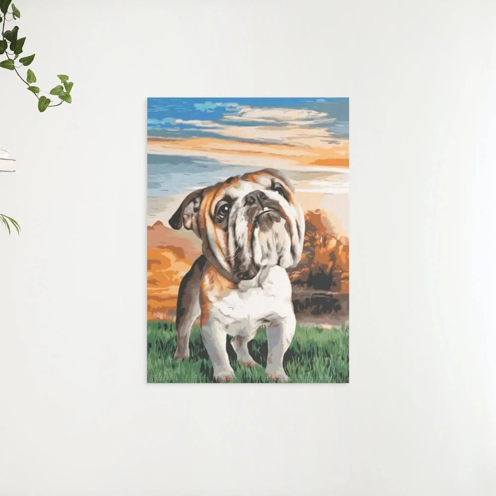 Diamond Painting - Bulldog anglais dans le jardin - SEOS®