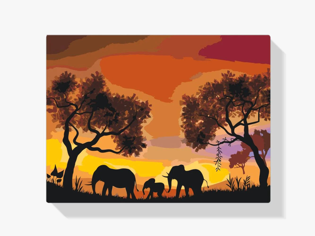Diamond Painting - Famille d'éléphants - SEOS®