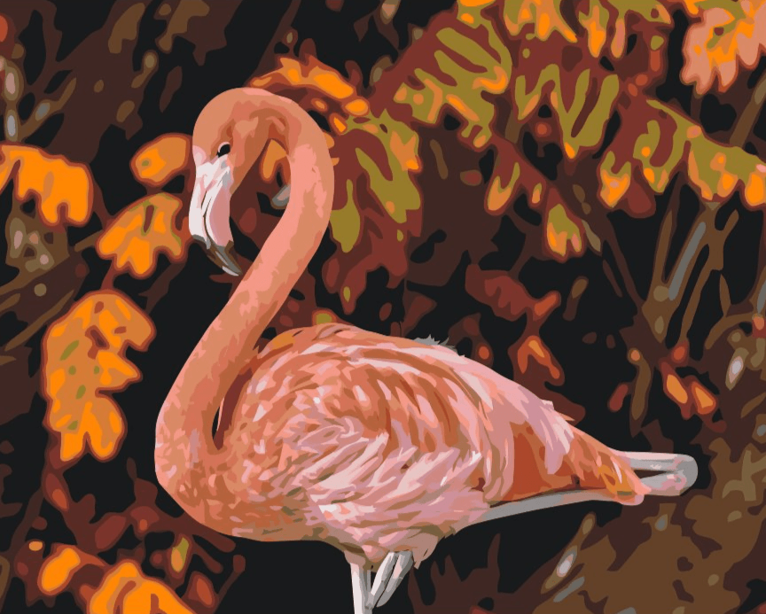 Diamond Painting - Flamant dans la nature - SEOS®