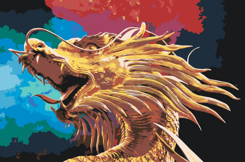 Diamond Painting - Dragon Doré - SEOS Shop ®