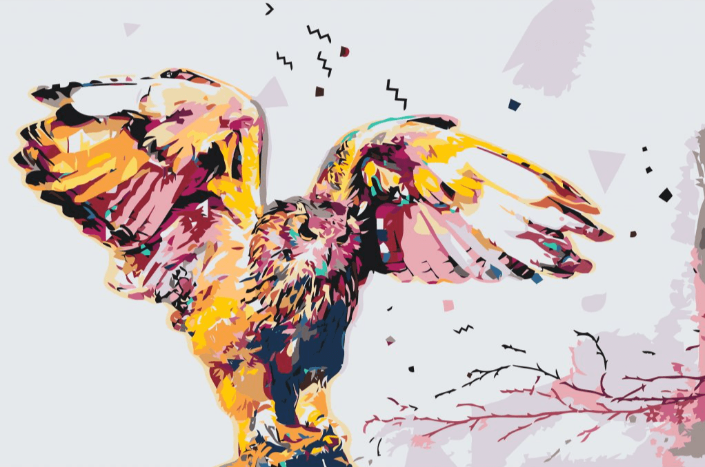 Diamond Painting - Hibou des neiges doré - SEOS®