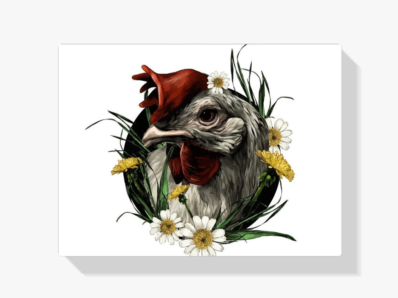 Diamond Painting - Coq dans un manteau de fleurs - SEOS®