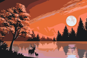 Diamond Painting - Cerfs dans la nature - SEOS®