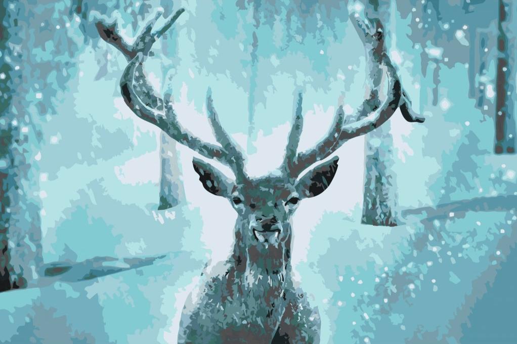 Diamond Painting - Le renne enneigé - SEOS®