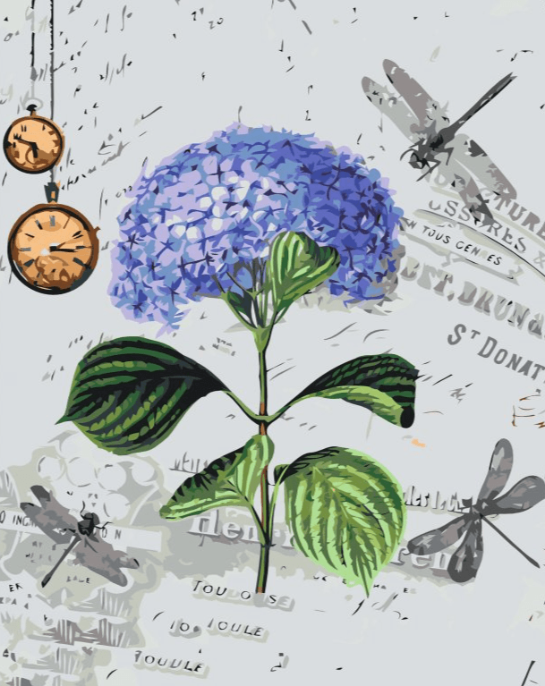 Diamond Painting - Hortensia et libellules - SEOS®