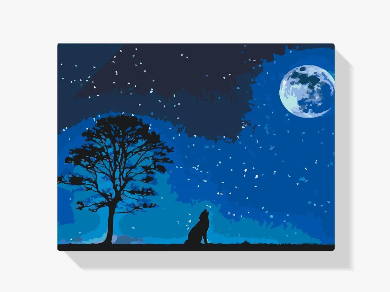 Diamond Painting - Chien en pleurs sous la pleine lune - SEOS®