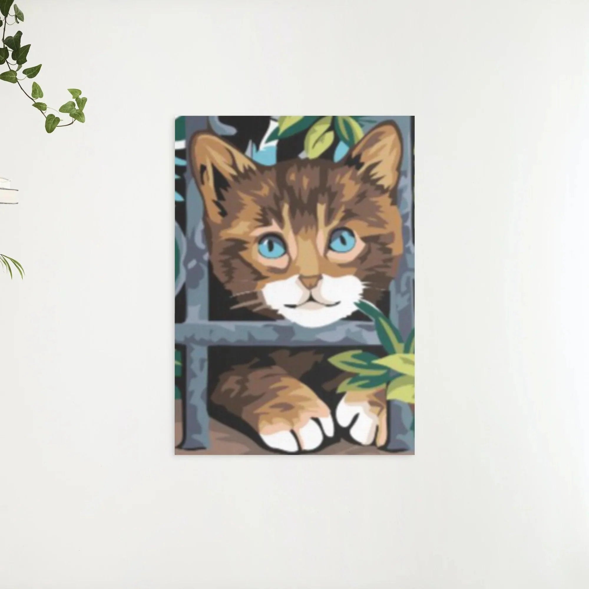 Diamond Painting - Chat derrière la clôture - SEOS®