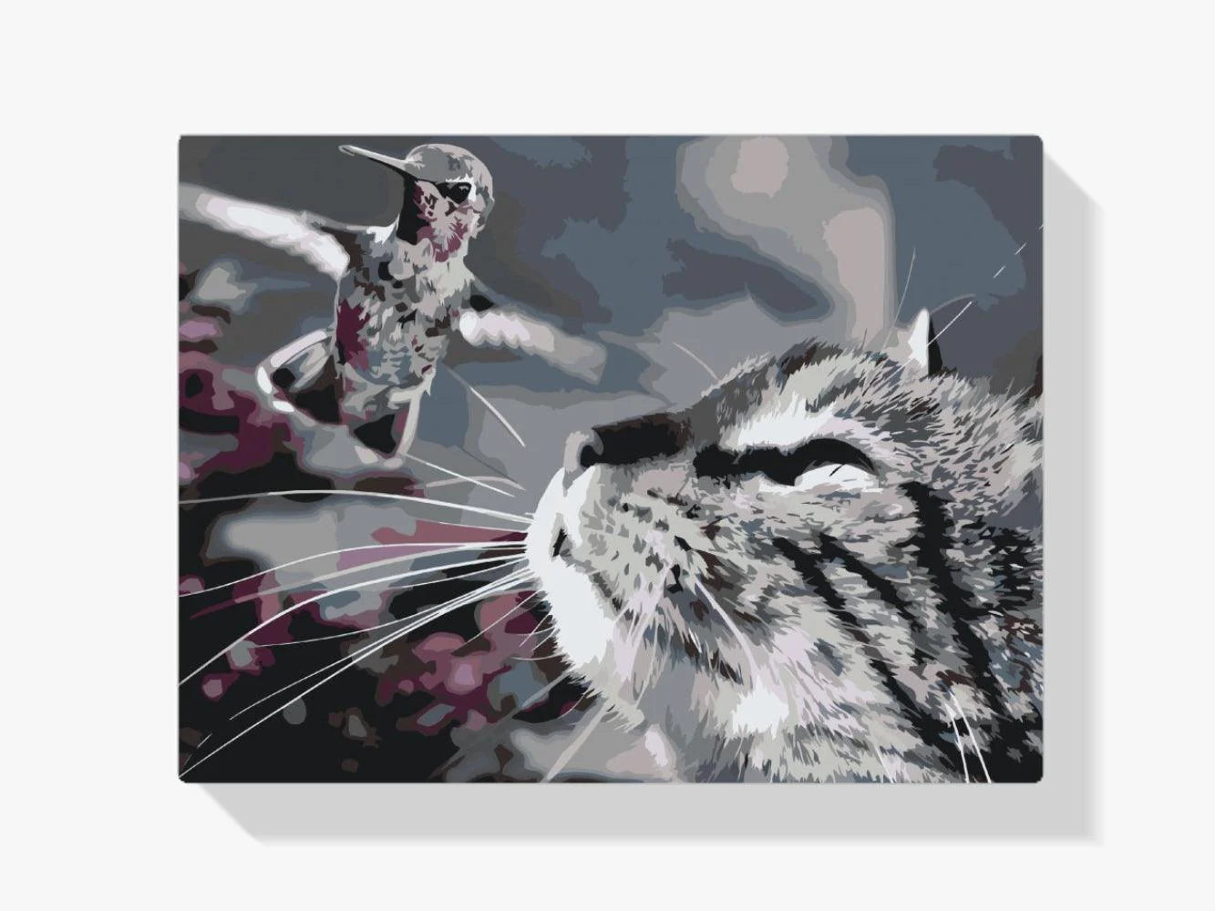 Diamond Painting - Chat et oiseau - SEOS®