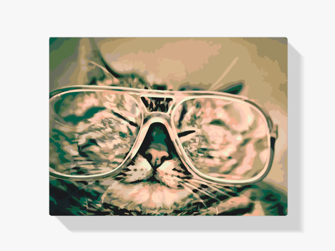 Diamond Painting - Chat avec lunettes - SEOS®