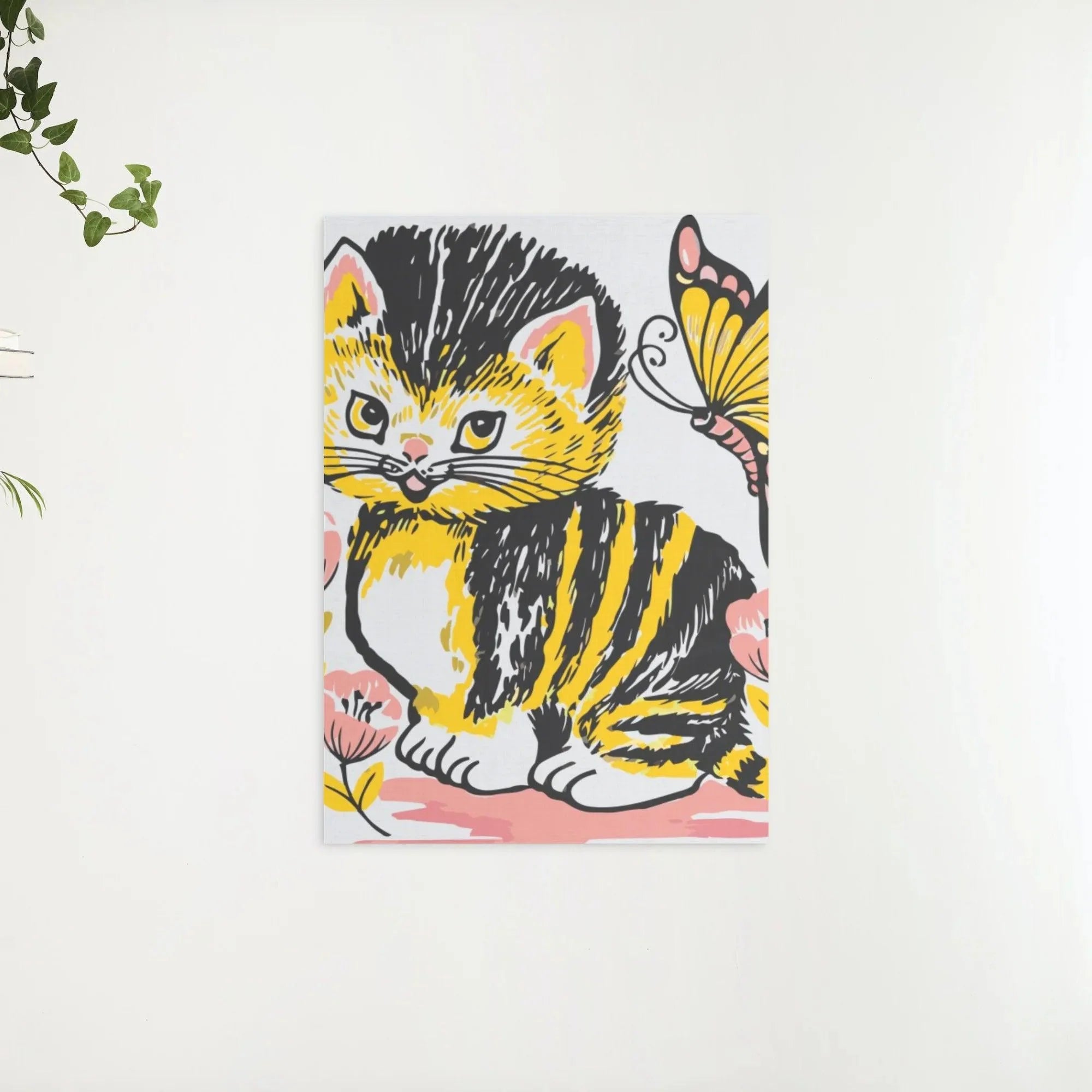 Diamond Painting - Chat avec papillon - SEOS®