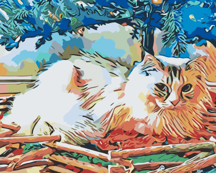 Diamond Painting - Chat sous l'arbre - SEOS®