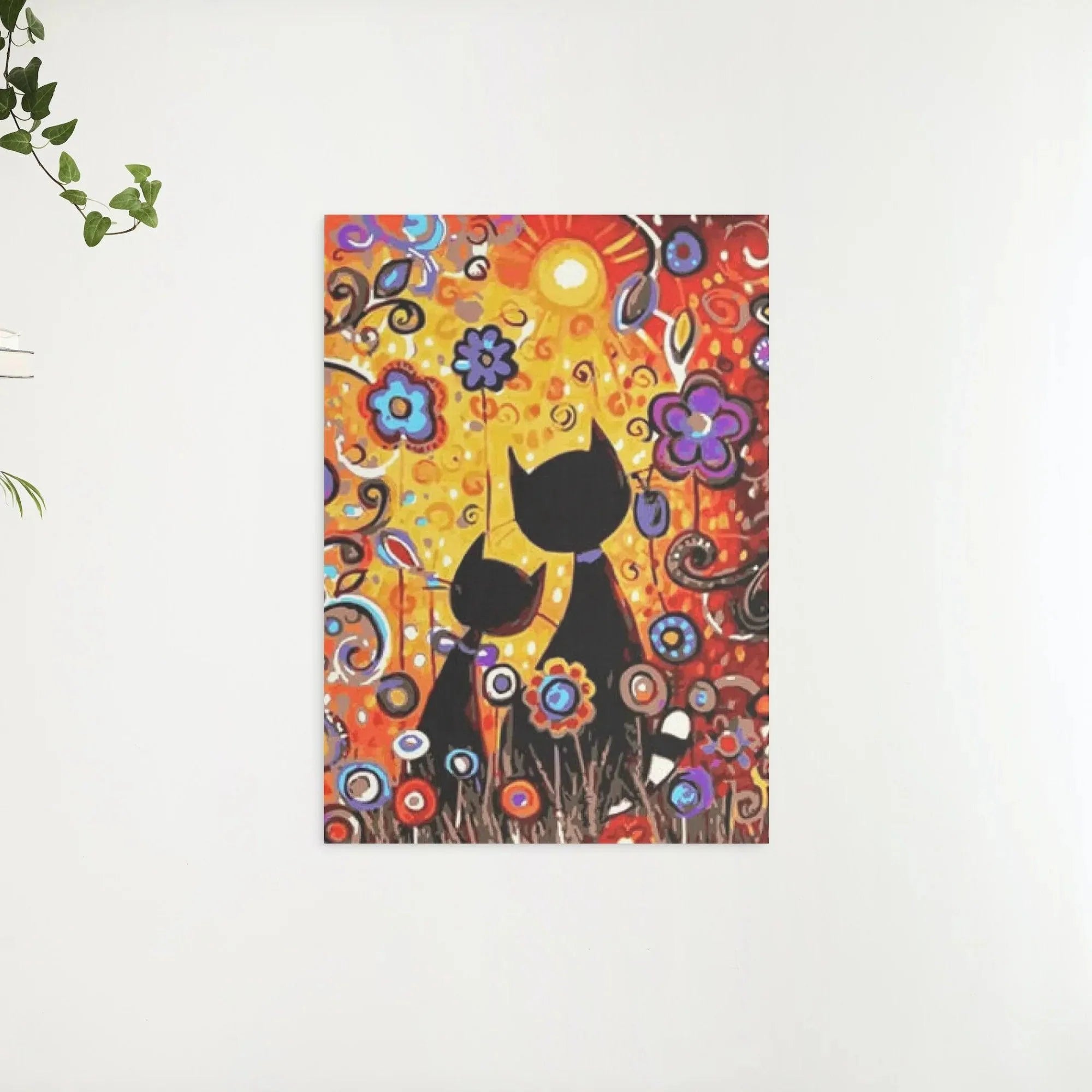 Diamond Painting - Chats avec des fleurs - SEOS®