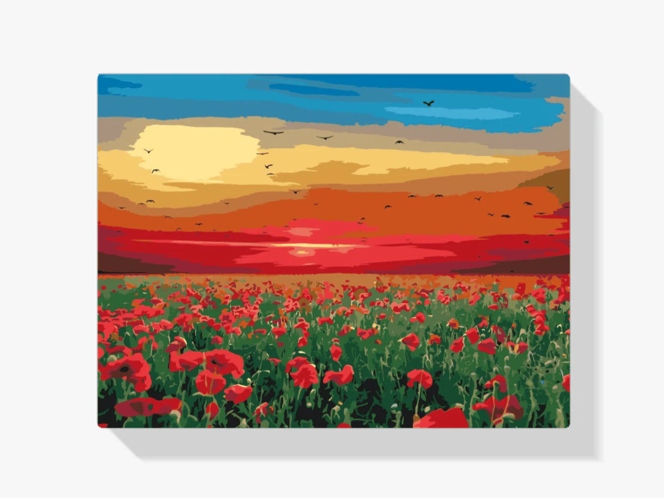 Diamond Painting - Champ de coquelicots au coucher du soleil - SEOS Shop ®