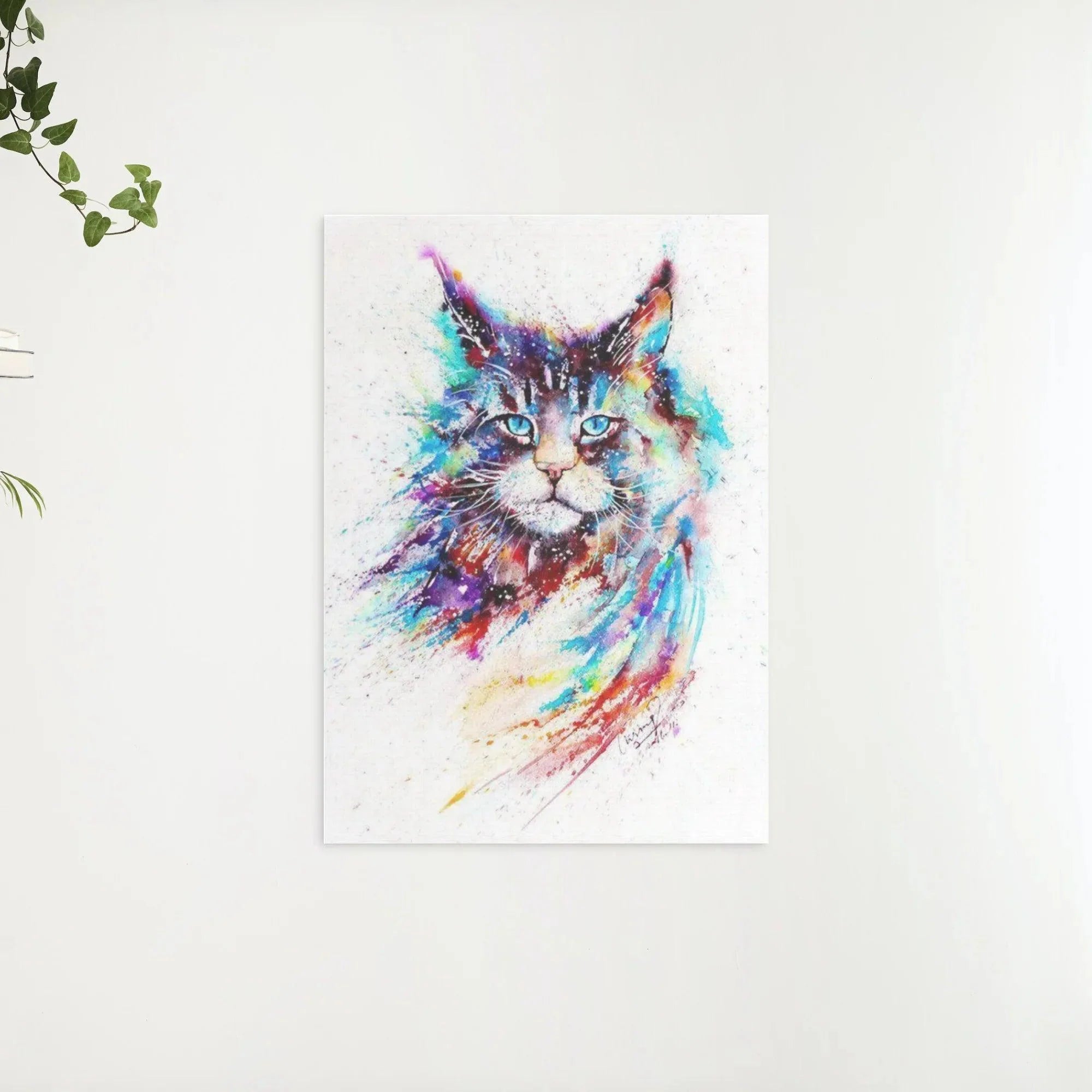 Diamond Painting - Chat Aquarelle Coloré - SEOS®