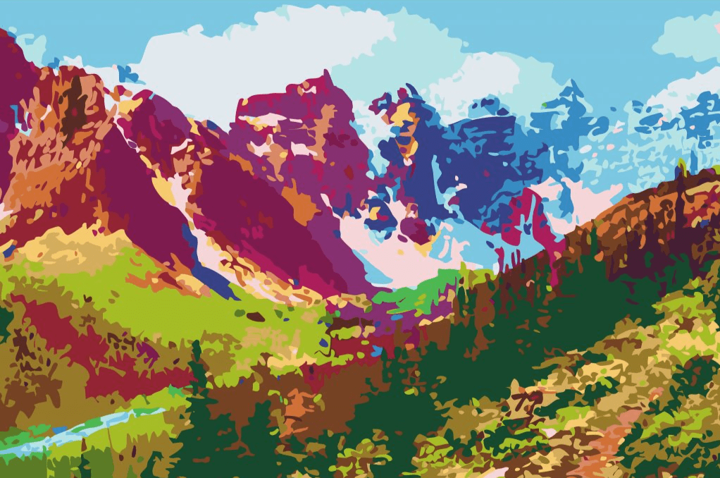 Diamond Painting - Montagnes colorées - SEOS Shop ®