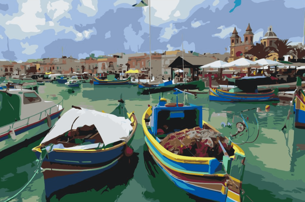 Diamond Painting - Bateaux de pêche colorés - SEOS Shop ®