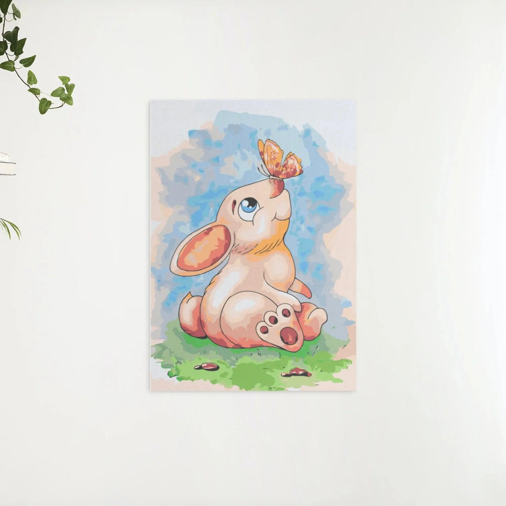 Diamond Painting - Lapin avec un papillon sur son nez - SEOS®