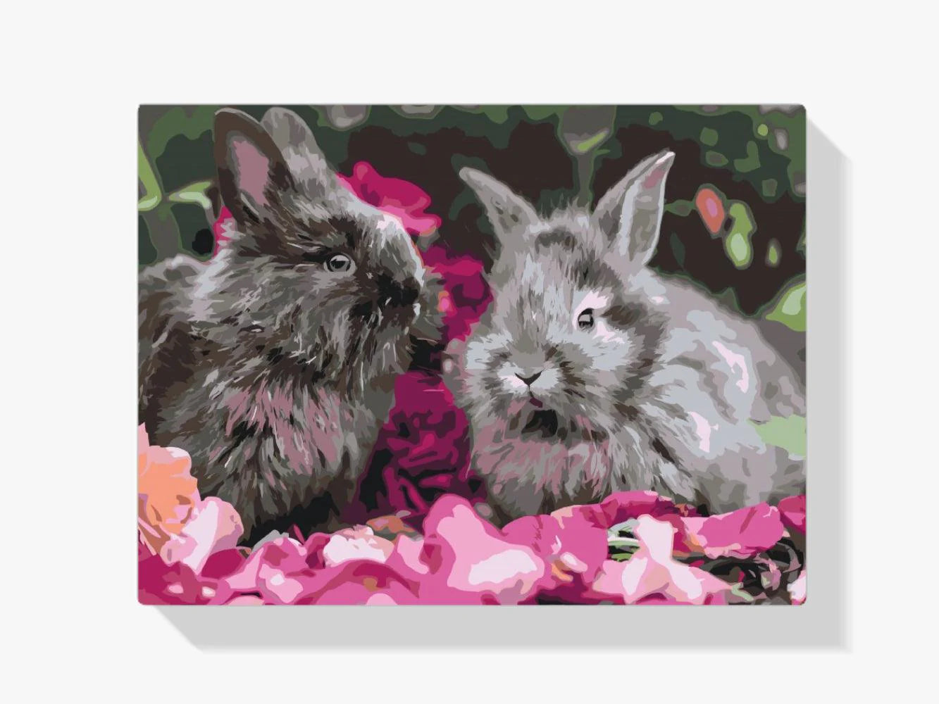 Diamond Painting - Lapins entre les fleurs - SEOS®