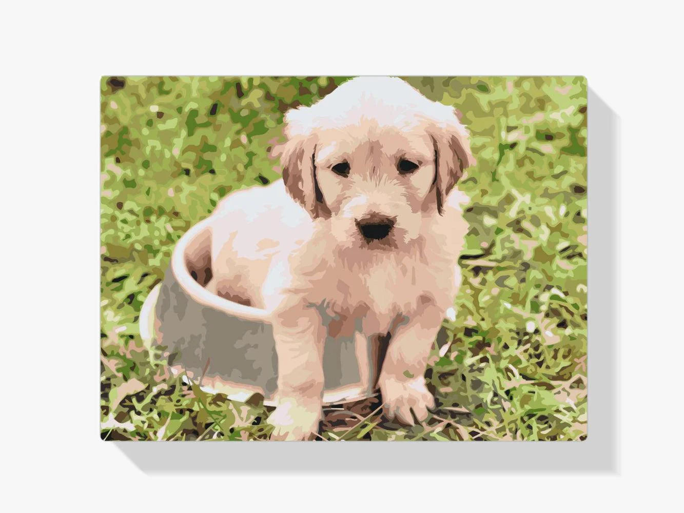 Diamond Painting - Labrador dans un bol - SEOS®