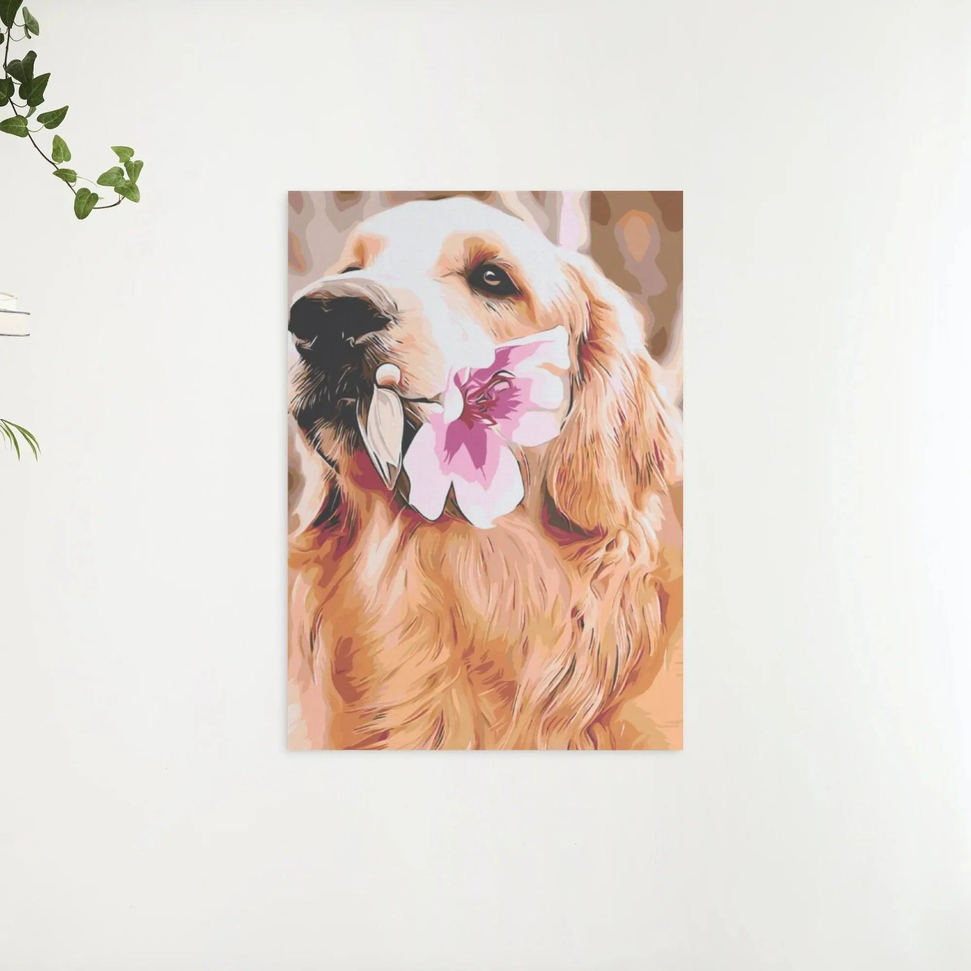 Diamond Painting - Labrador avec fleur - SEOS®