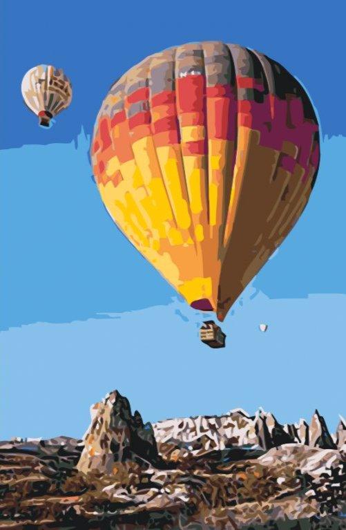 Diamond Painting - Ballons à air dans les montagnes - SEOS Shop ®