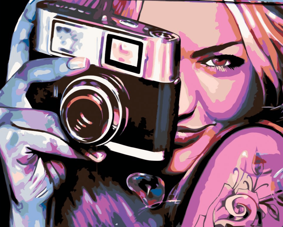 Diamond Painting - Fille avec une caméra - SEOS Shop ®