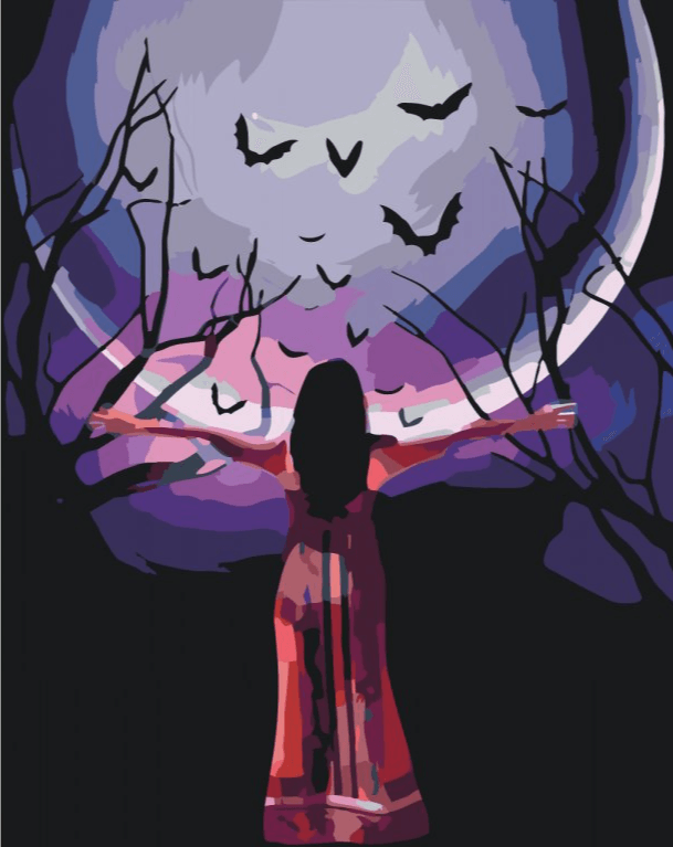 Diamond Painting - Femme mystérieuse sous la pleine lune - SEOS Shop ®