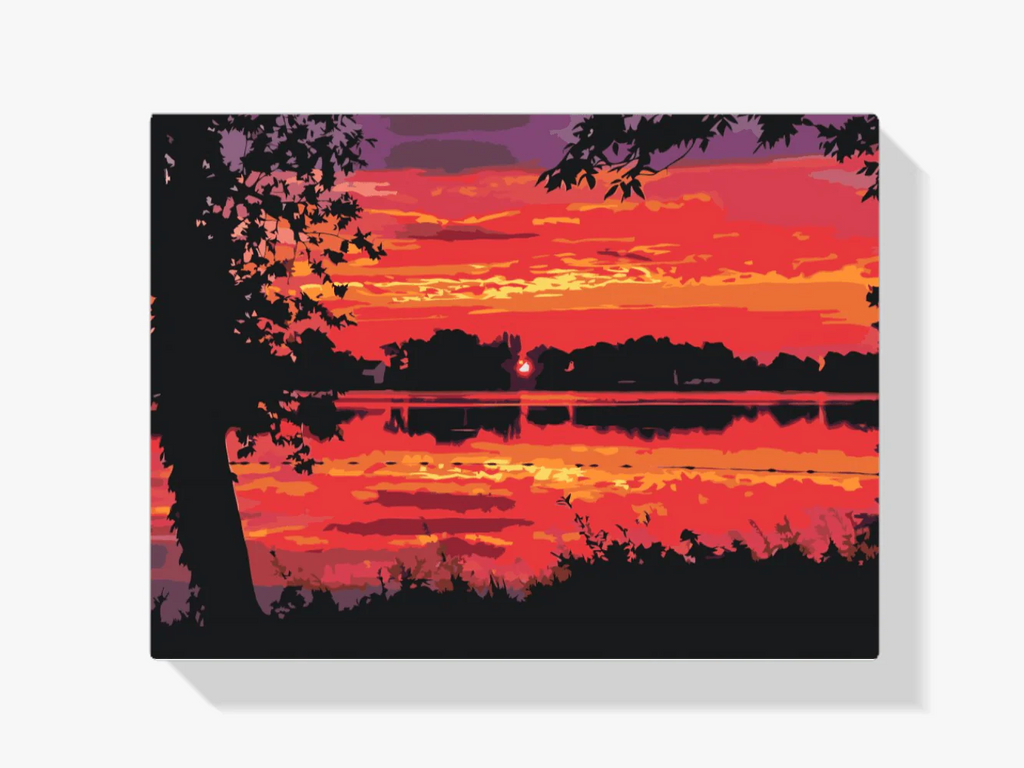Diamond Painting - Coucher de soleil rouge - SEOS Shop ®