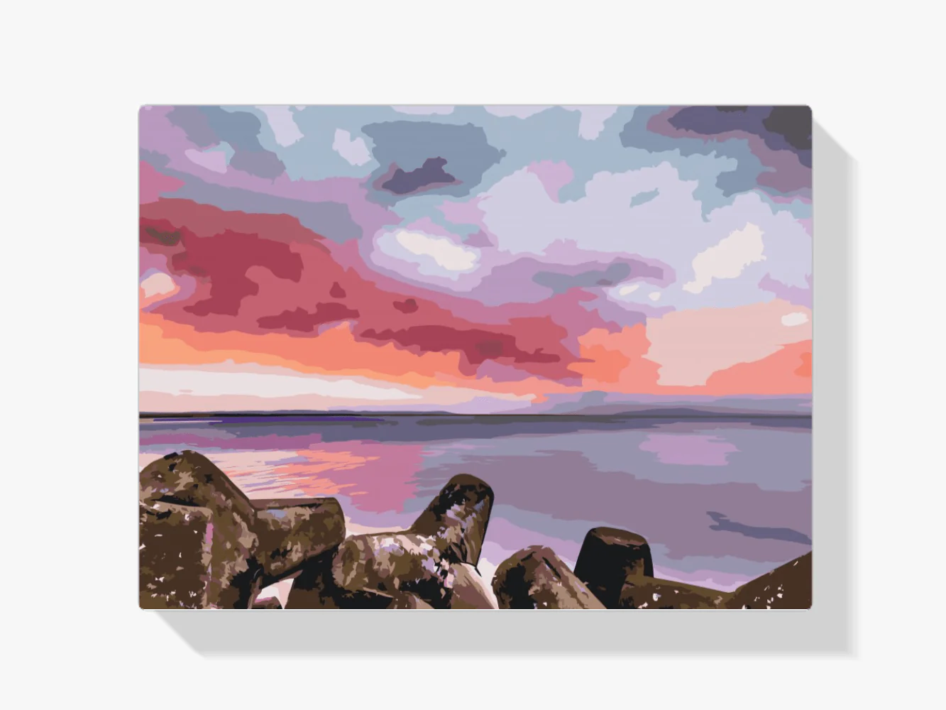 Diamond Painting - Coucher de soleil rouge sur la mer - SEOS Shop ®