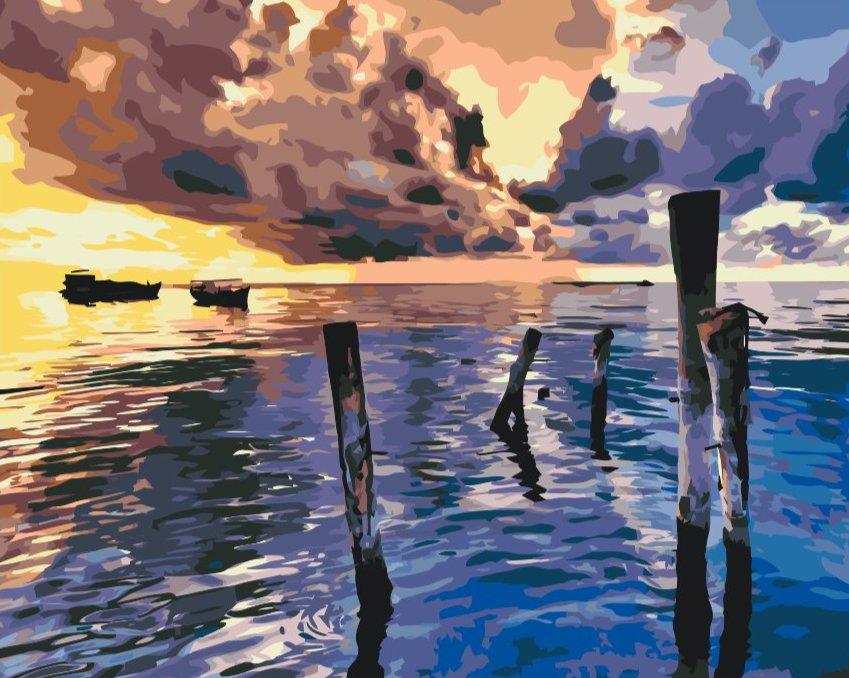 Diamond Painting - Coucher de soleil orageux - SEOS Shop ®