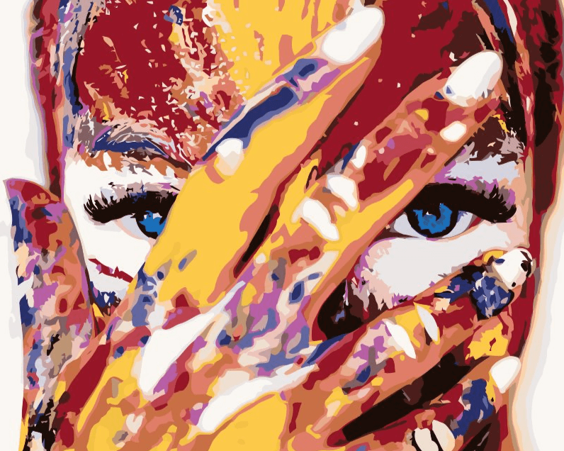Diamond Painting - Femme aux yeux bleus - SEOS Shop ®