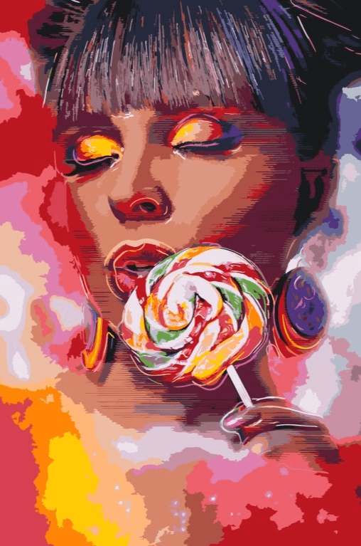 Diamond Painting - Femme avec une sucette - SEOS Shop ®